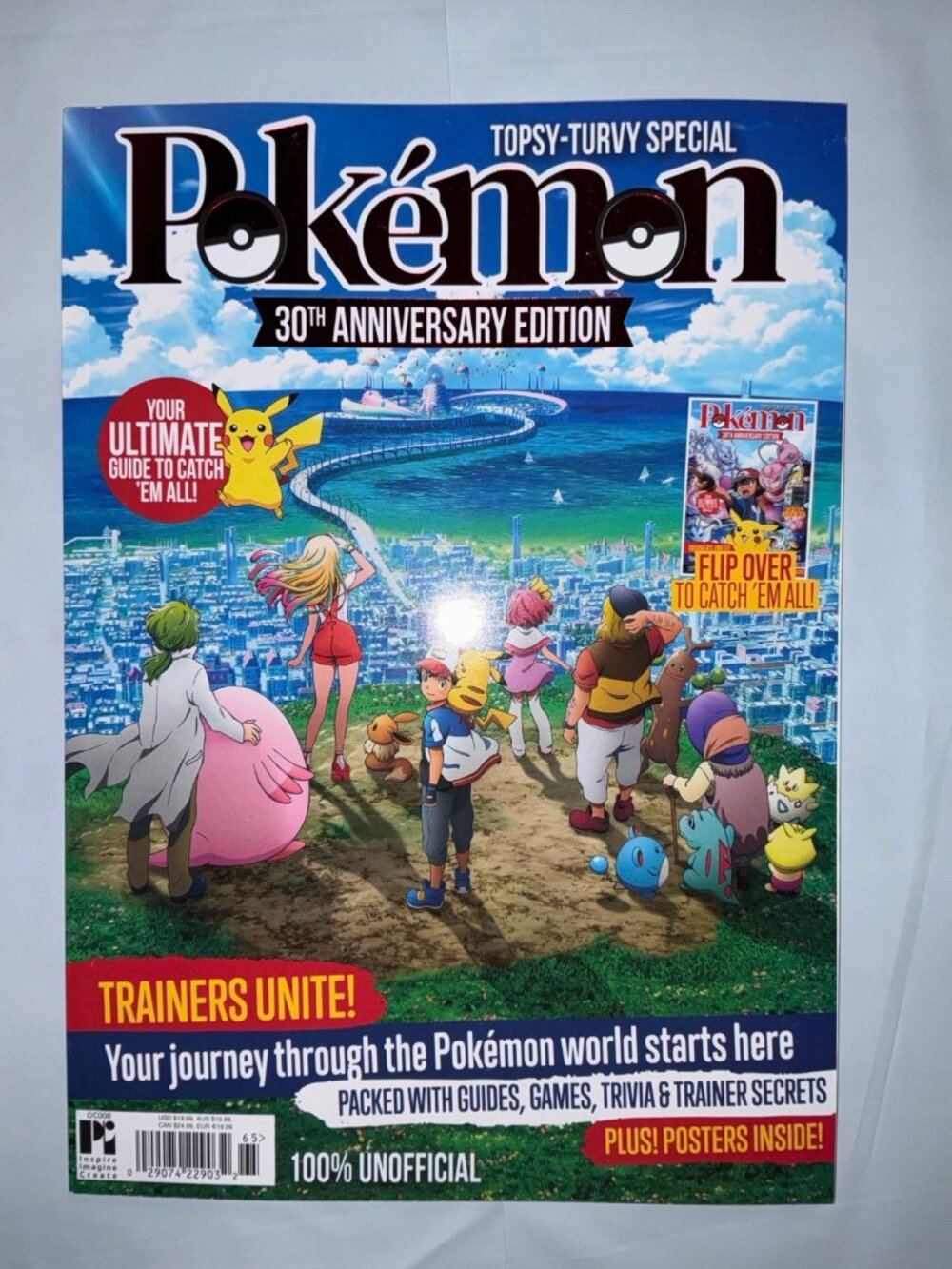 Pokemon Topsy-Turvy Special 30th Anniv Ultimate Guide w/ Posters, Games, Secrets